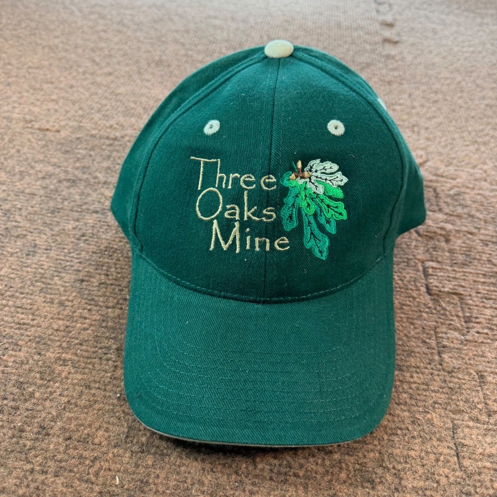 Otto Three Oaks Mine Alcoa Green Baseball Cap Hat Adjustable Cotton 23-370 B+